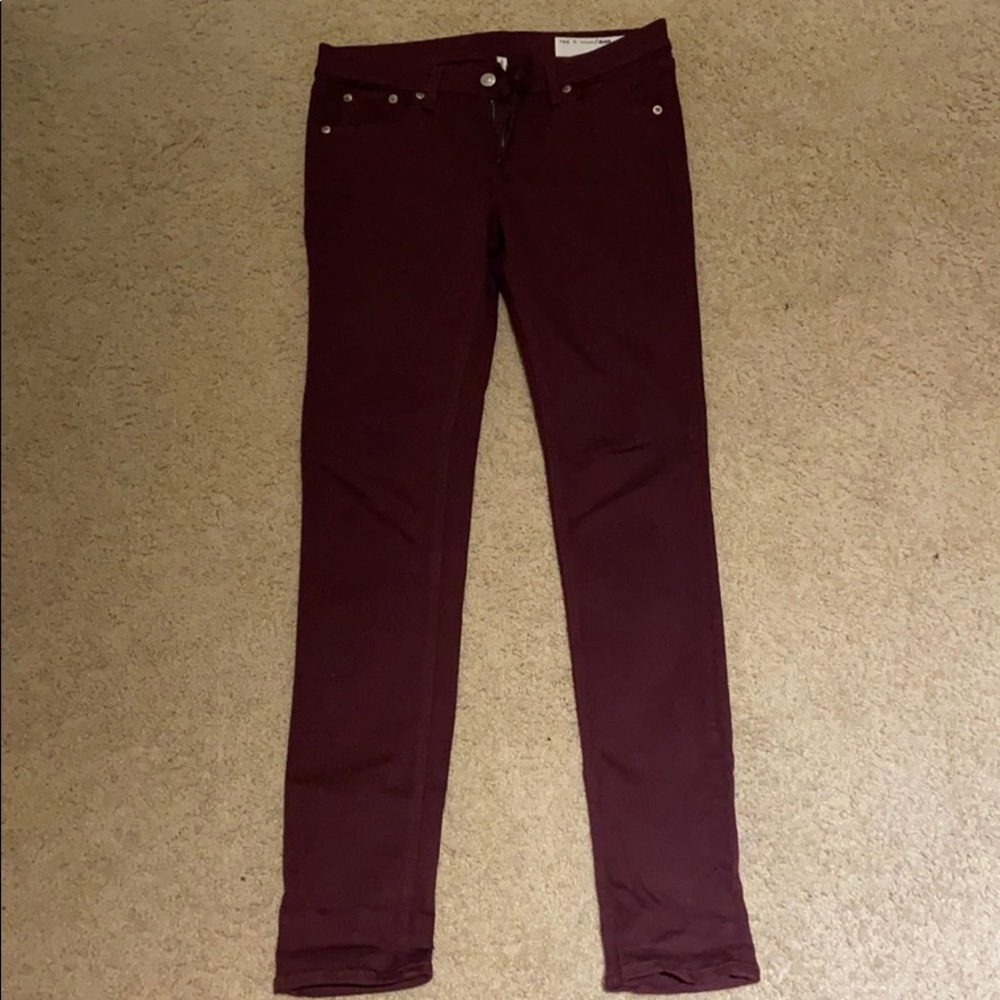 Rag and Bone Maroon Jeans